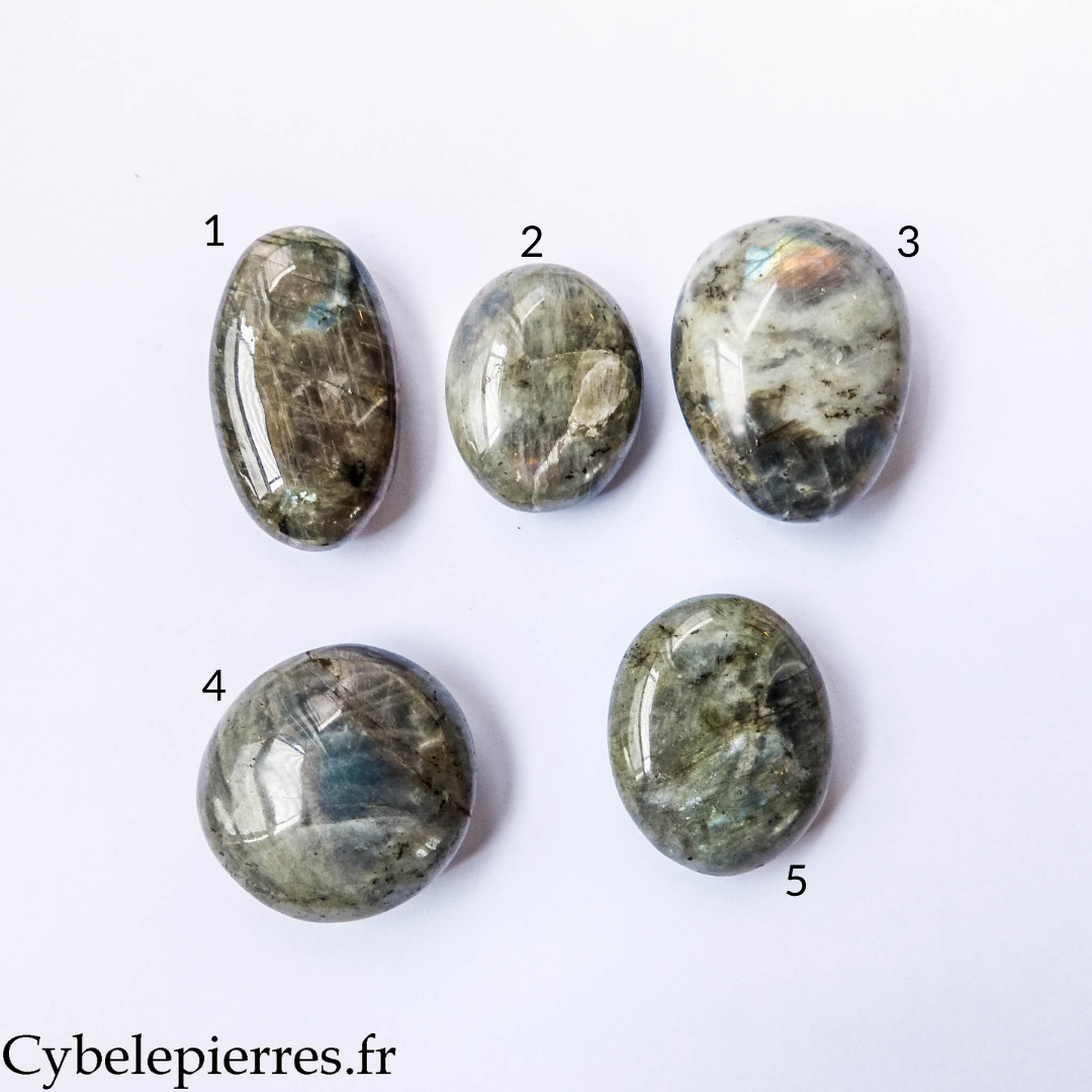 Galet Labradorite Claire Extra – 38 à 79 g | Pierre naturelle de protection et de clarté – Madagascar