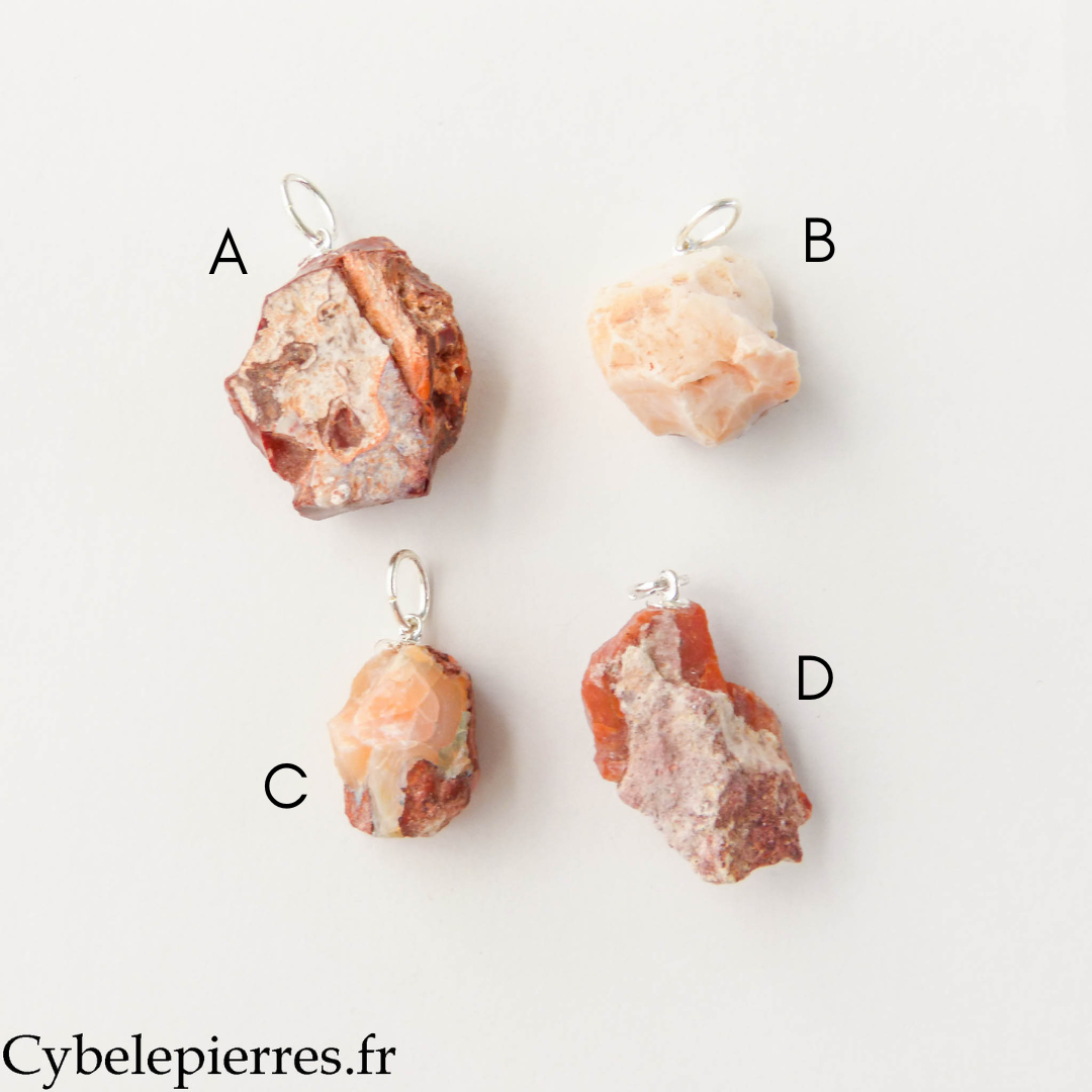 Colgante de Ópalo de fuego bruto - 20 mm