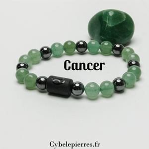 2 - Bracelet Cancer (8mm) - Intuition et Protection - Cybele Pierres