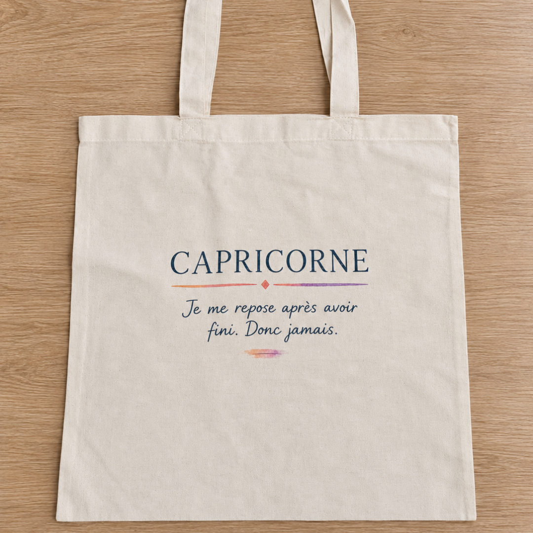 Tote bag Astro Capricorne – Votre signe, votre petite phrase