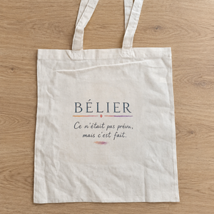 Tote bag Astro Bélier – Votre signe, votre petite phrase