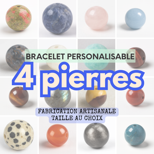 Bracelet sur mesure - 4 pierres | Taille au choix