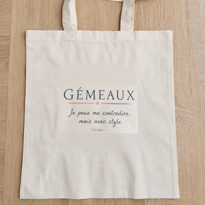 Tote bag Astro Gémeaux – Votre signe, votre petite phrase