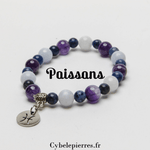 3 - Bracelet Poissons (6 et 8mm) | Bracelet astrologique - Cybele Pierres