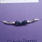 33 - Bracelet Porte - bonheur réglable cordon - Labradorite et Cyanite - Cybele Pierres