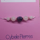 36 - Bracelet Porte - bonheur réglable cordon - Quartz rose et Améthyste - Cybele Pierres