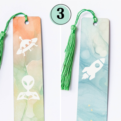 Double-sided sublimated aluminum bookmark – Unique design