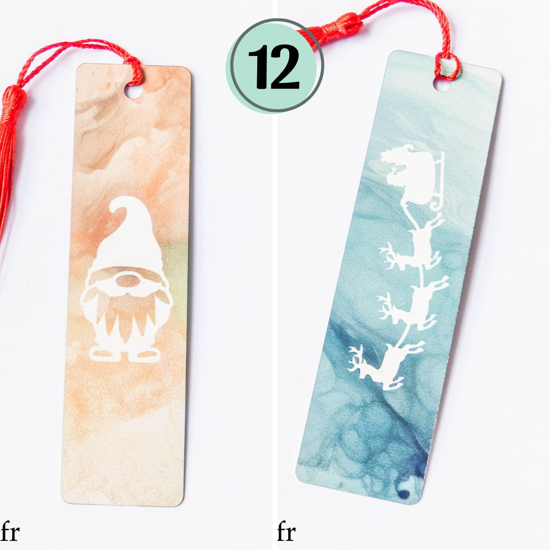 Marque-page en aluminium sublimé recto-verso – Design unique