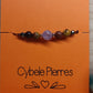 46 - Bracelet Porte - bonheur réglable cordon Mookaite & Améthyste (6 et 8mm) - Cybele Pierres