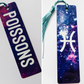 Marque-Pages Astro en Aluminium – 12 Signes du Zodiaque | Fond Galaxie