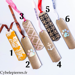 Marque-Pages Illustrés en Simili Cuir – Modèles Uniques