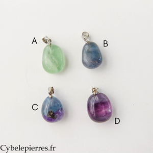 Colgante de fluorita natural - 18 mm