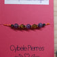 50 - Bracelet Porte - bonheur réglable cordon - Améthyste & Oeil de tigre (6mm) - Cybele Pierres