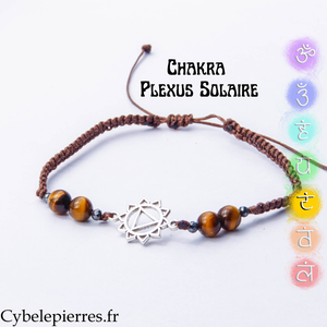 Bracelet Chakra Plexus Solaire - Œil de Tigre (Réglable) | Confiance et Vitalité