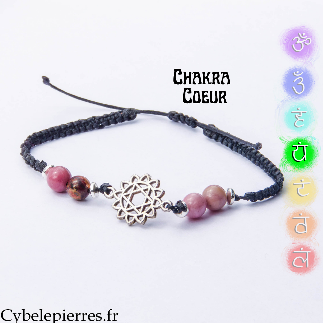 Pulsera Chakra Corazón - Rodonita Ajustable | Armonía y Suavidad