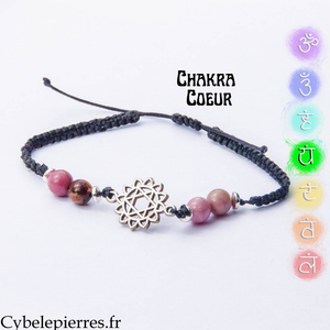 Pulsera Chakra Corazón - Rodonita Ajustable | Armonía y Suavidad
