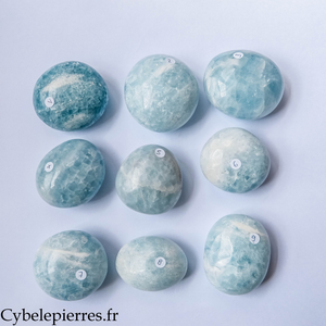 Galet Calcite Bleue – 95 à 203 g | Pierre naturelle de calme et de communication