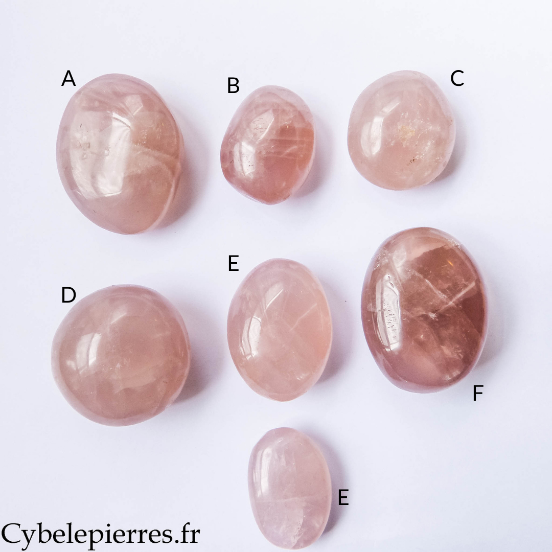 Galet Quartz Rose – 47 à 174 g | Pierre naturelle de douceur et d’apaisement