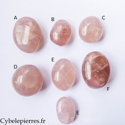 Galet Quartz Rose – 47 à 174 g | Pierre naturelle de douceur et d’apaisement