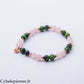 Bracelet Cœur Sauvage – Anyolite et Quartz Rose (6 mm) – 18 cm | Confiance, Douceur et Vitalité