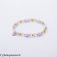 Bracelet Vitalité du Cœur – Kunzite, Aventurine Rouge et Péridot (6 et 3 mm) – 17 cm | Énergie, Confiance et Renouveau