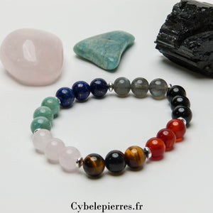 #8- Bracelet "7 Chakras" (8mm) - 18cm