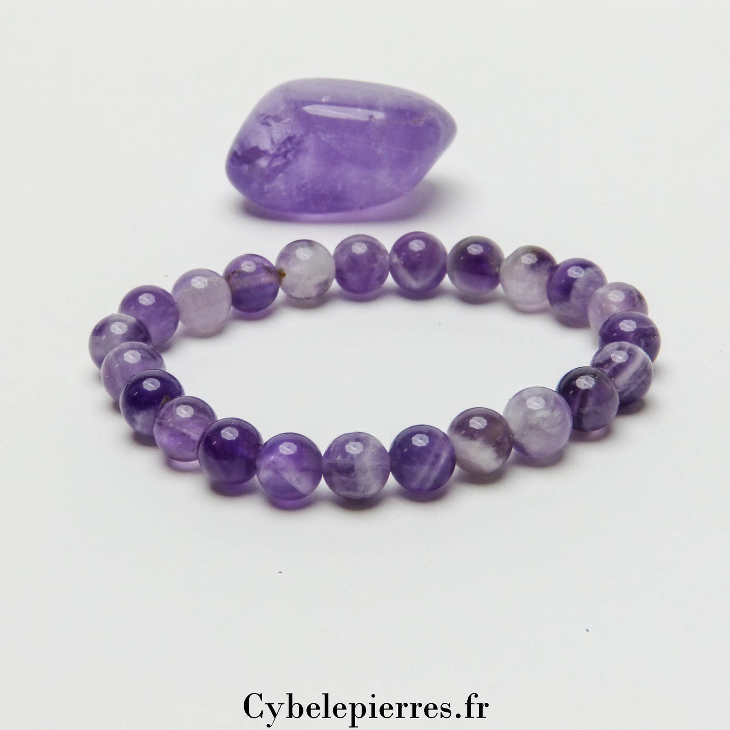 Bracelet Améthyste (8mm) – 18cm | Protection et Équilibre