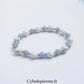 Bracelet Confidence – Angélite & Howlite (6 mm & 8 mm) - 18 cm | Apaisement et Expression