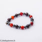 Bracelet Maturité - Cornaline, Hématite facetée & Grenat (6 et 8mm) - 17cm