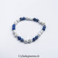 Bracelet Exploit- Sodalite & Howlite (6mm) - 18cm