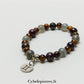 1 - Bracelet Gémeaux - Labradorite, Grenat et Œil de Tigre (6 et 8mm) - 18cm | Énergie et Adaptabilité