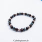 Bracelet Grenat & Hématite Facettée (6 mm) – 18 cm | Force & Présence