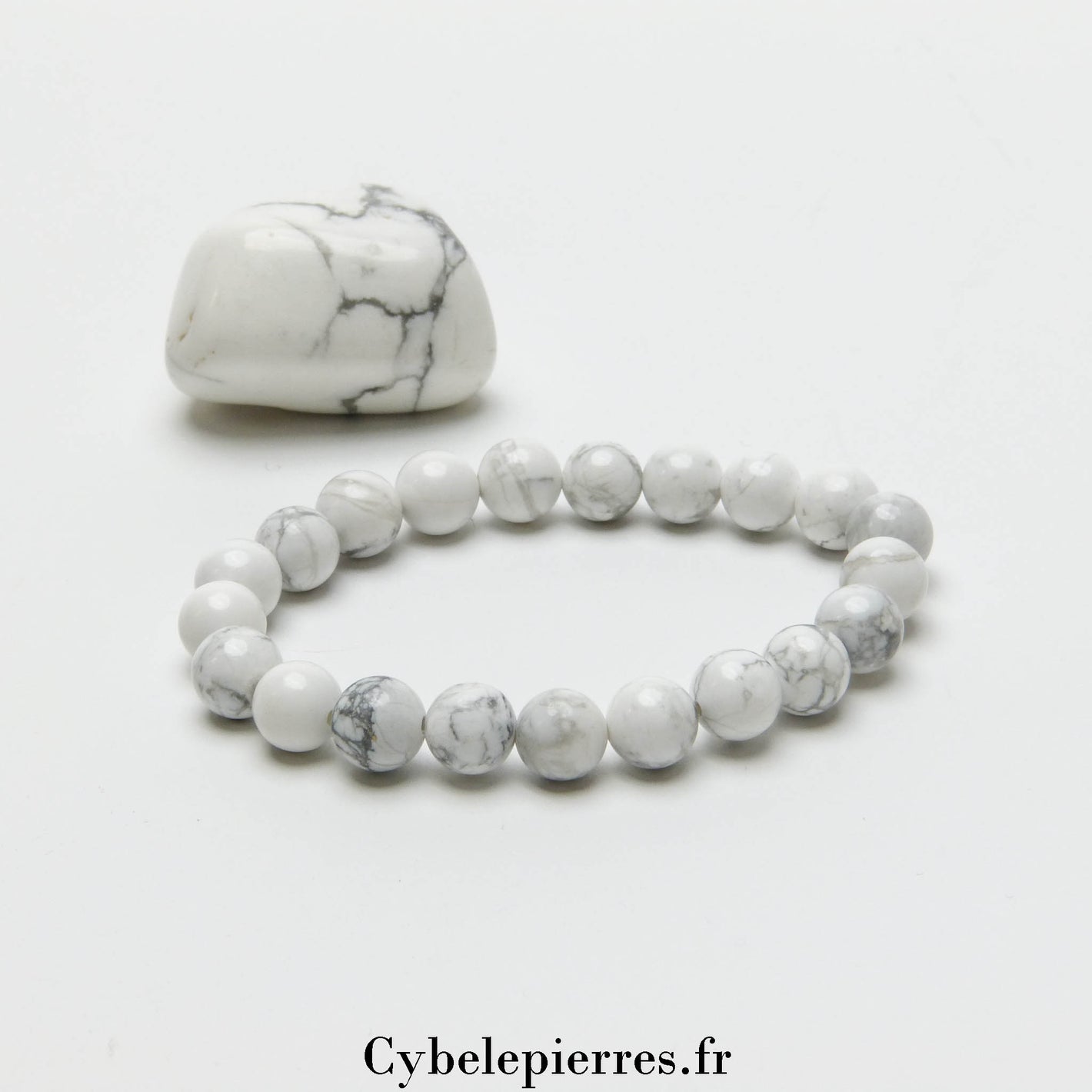 Bracelet Howlite (8mm) - 17cm