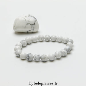 Bracelet Howlite (8 mm) – 17 cm | Sérénité et Clarté d'Esprit