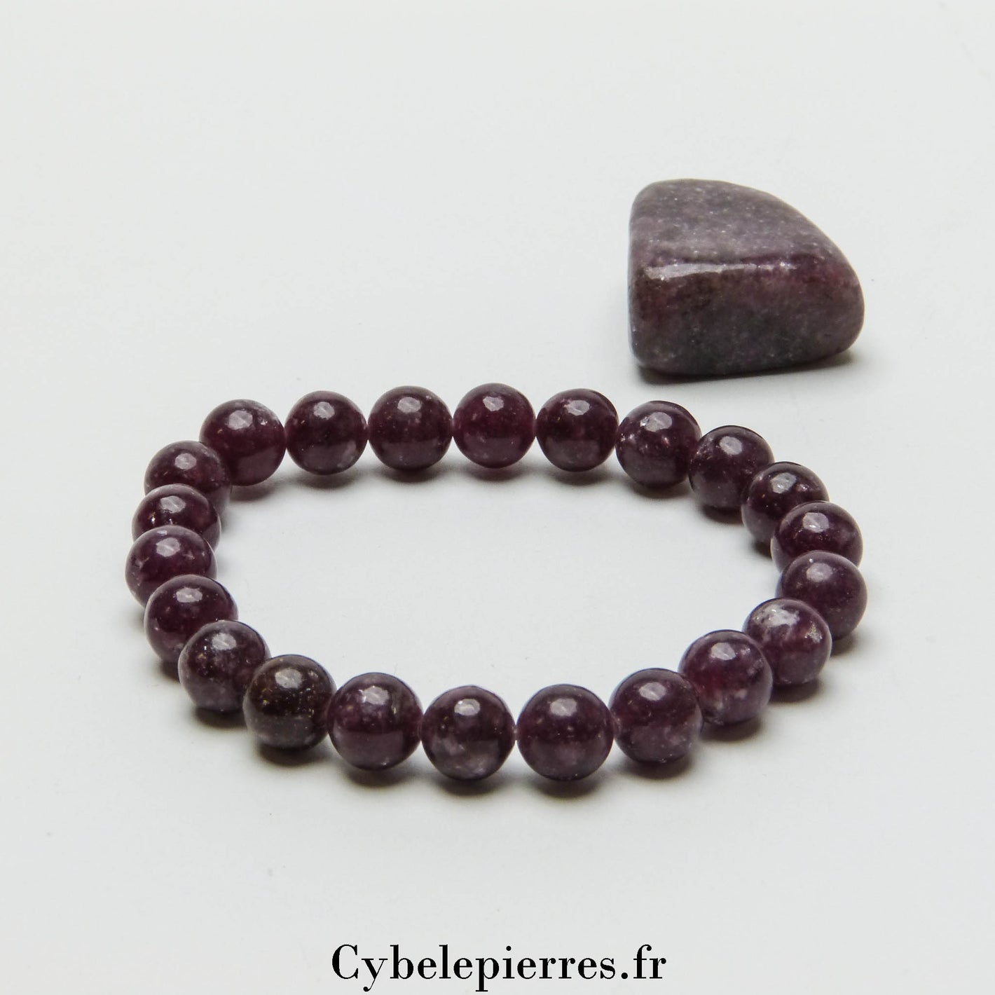 Bracelet Lépidolite – 8mm – 17 cm | Sérénité et Équilibre