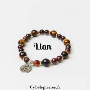 1 - Bracelet Lion - Œil de Tigre, Œil de Taureau et Grenat (6 et 8mm) | Force et Confiance