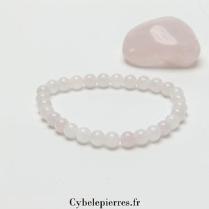 Bracelet Quartz Rose (6mm) – 18 cm | Amour et Sérénité