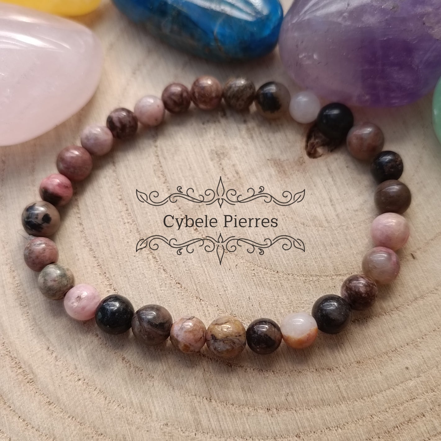 Bracelet  Rhodonite (6mm) - 18cm