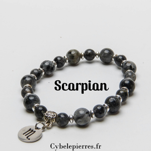 Bracelet Scorpion - Larvikite (8mm) | Force et Transformation