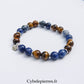 Bracelet Sodalite & Œil de Tigre (8 mm) - 18 cm | Confiance et Clarté