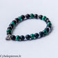 Bracelet Soutien – Malachite et Onyx (6 mm) - 17 cm | Confiance et Stabilité