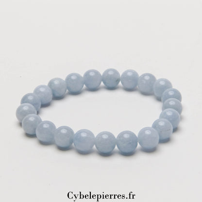 Bracelet Aigue-Marine 8mm - 17 cm | Protection, Calme et Communication