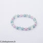 Bracelet Onde Apaisante – Kunzite, Aigue-Marine et Fluorite (6 mm) – 18 cm | Sérénité, Intuition et Douceur