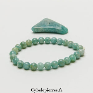 Bracelet Amazonite (6mm) – 18 cm | Réconfort et Créativité