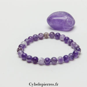 Bracelet Améthyste (6mm)  | Sérénité et Équilibre Intérieur