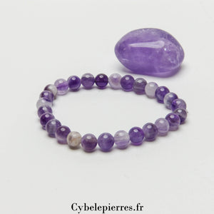 Bracelet Améthyste (6mm)  | Sérénité et Équilibre Intérieur