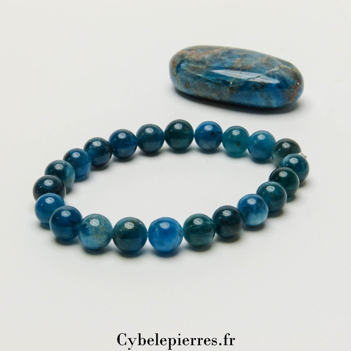 Bracelet Apatite Bleue (8 mm) - 17 cm | Clarté Mentale et Communication