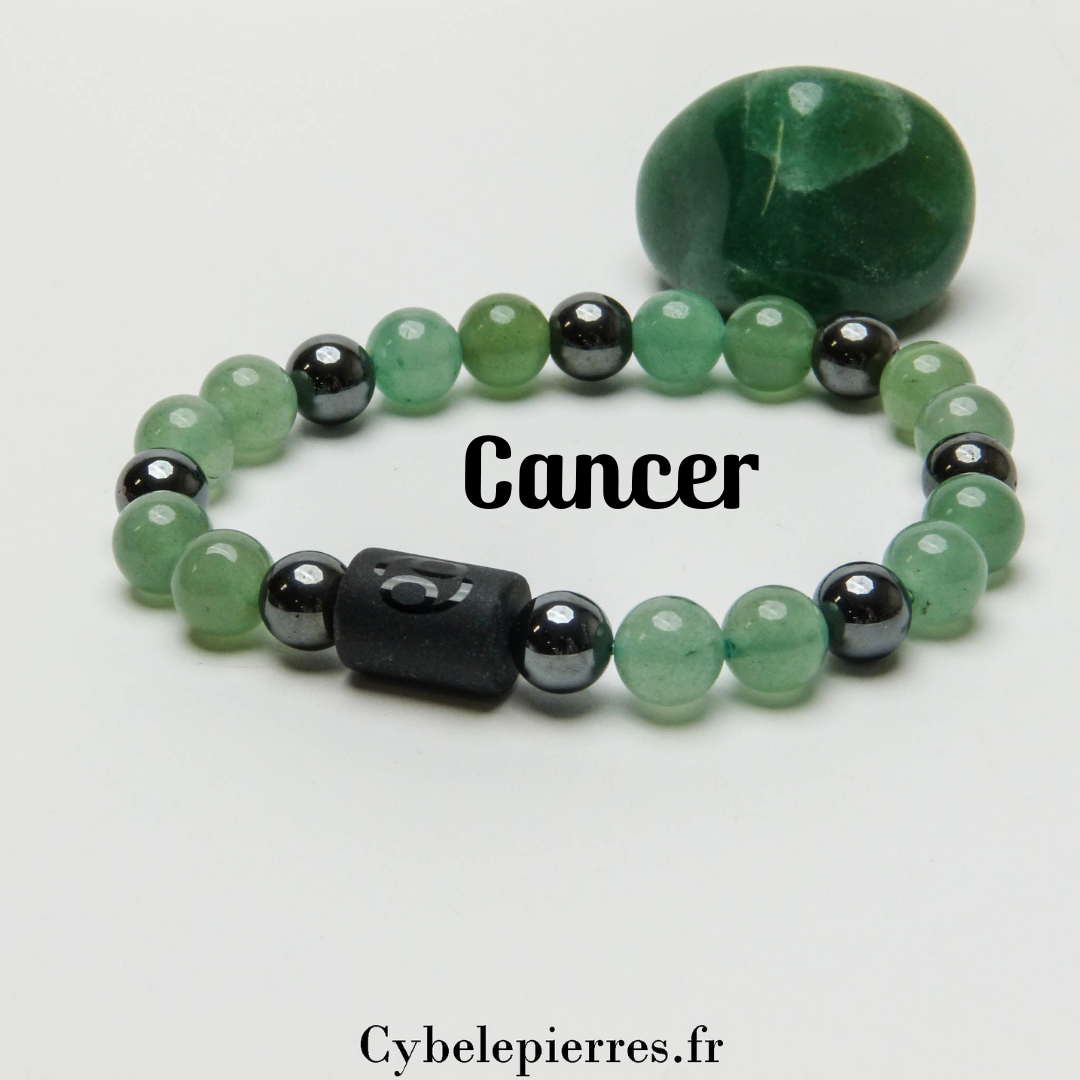 2- Bracelet Cancer (8mm) - Intuition et Protection