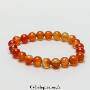 Bracelet Cornaline (8mm) – 17 cm | Vitalité et Confiance en Soi