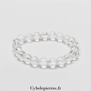 Bracelet Cristal de Roche (8mm) - 17cm | Clarté et Énergie